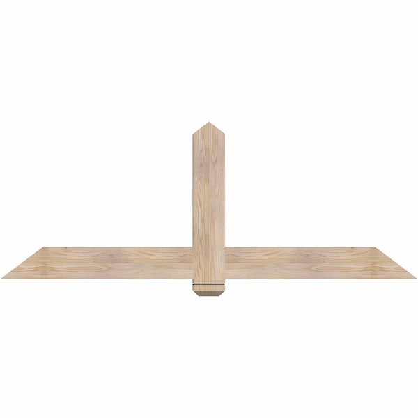 Ekena Millwork Eugene Smooth Timber Gable Bracket, Douglas Fir, 72"W x 27"H x 3 1/2"D x 5 1/2"F, 9/12 Pitch GBW072X27X0406EUG00SDF - main